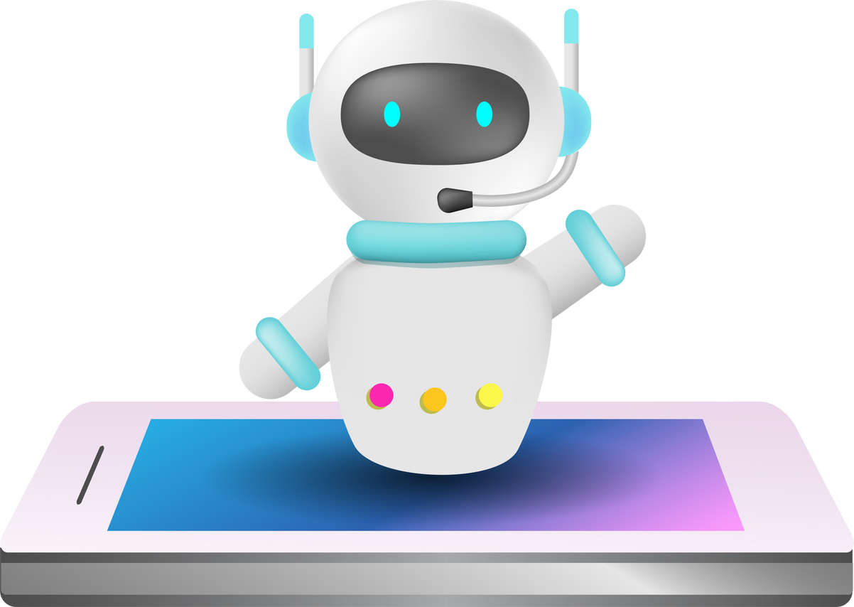 AI chat bot on smartphone.